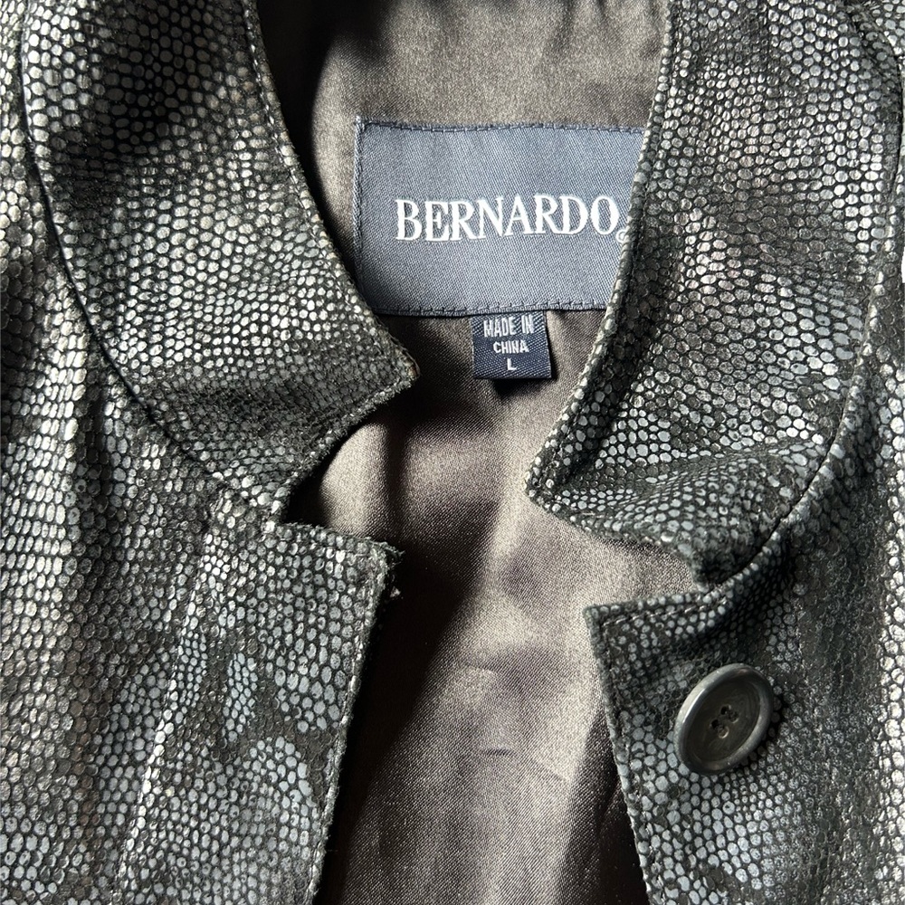 Bernardo Textured black snakeskin Jacket - Picture 2 of 7